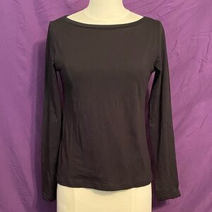 NWT Mango Classic Black Long Sleeve Tee. Size XS.